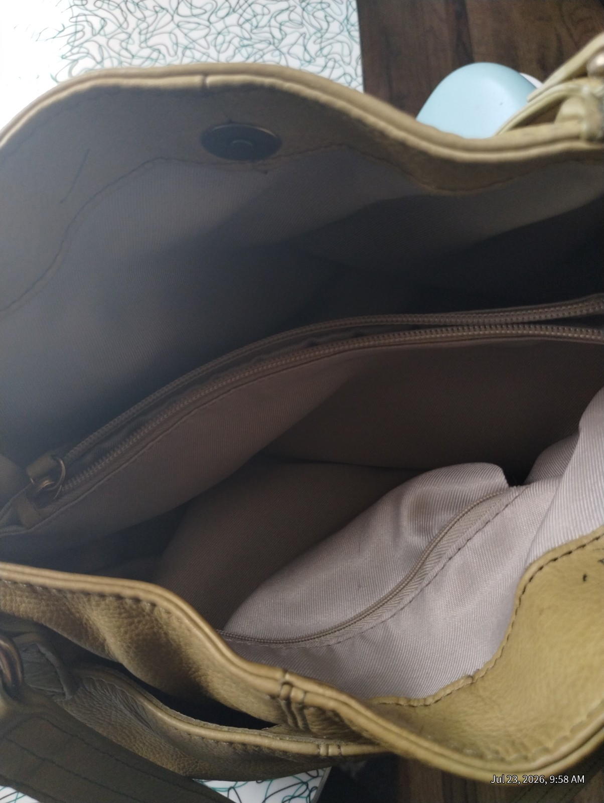 American Leather Co Brand , Gently Used, Casual Bag, Soft moss Green