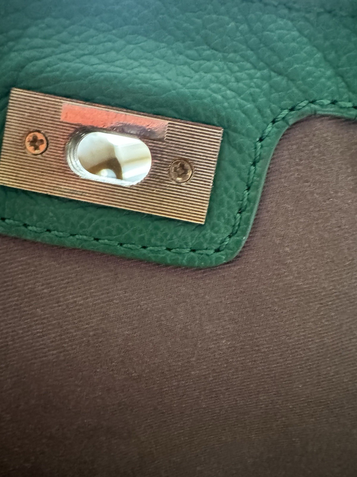J. Crew Green Leather Flap Style Shoulder Bag Twist Lock Closure