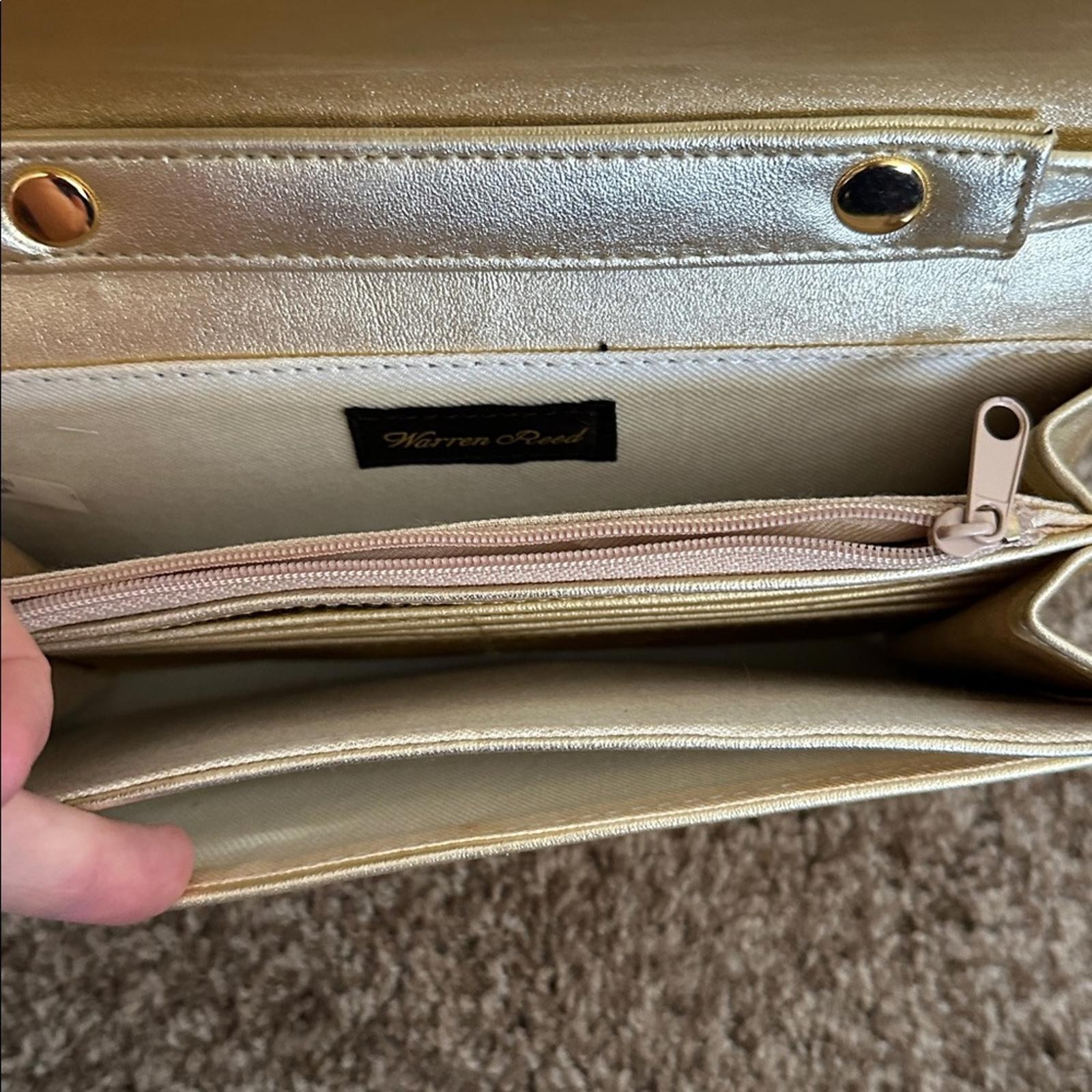 Warren Reed Gold Crossbody Bag