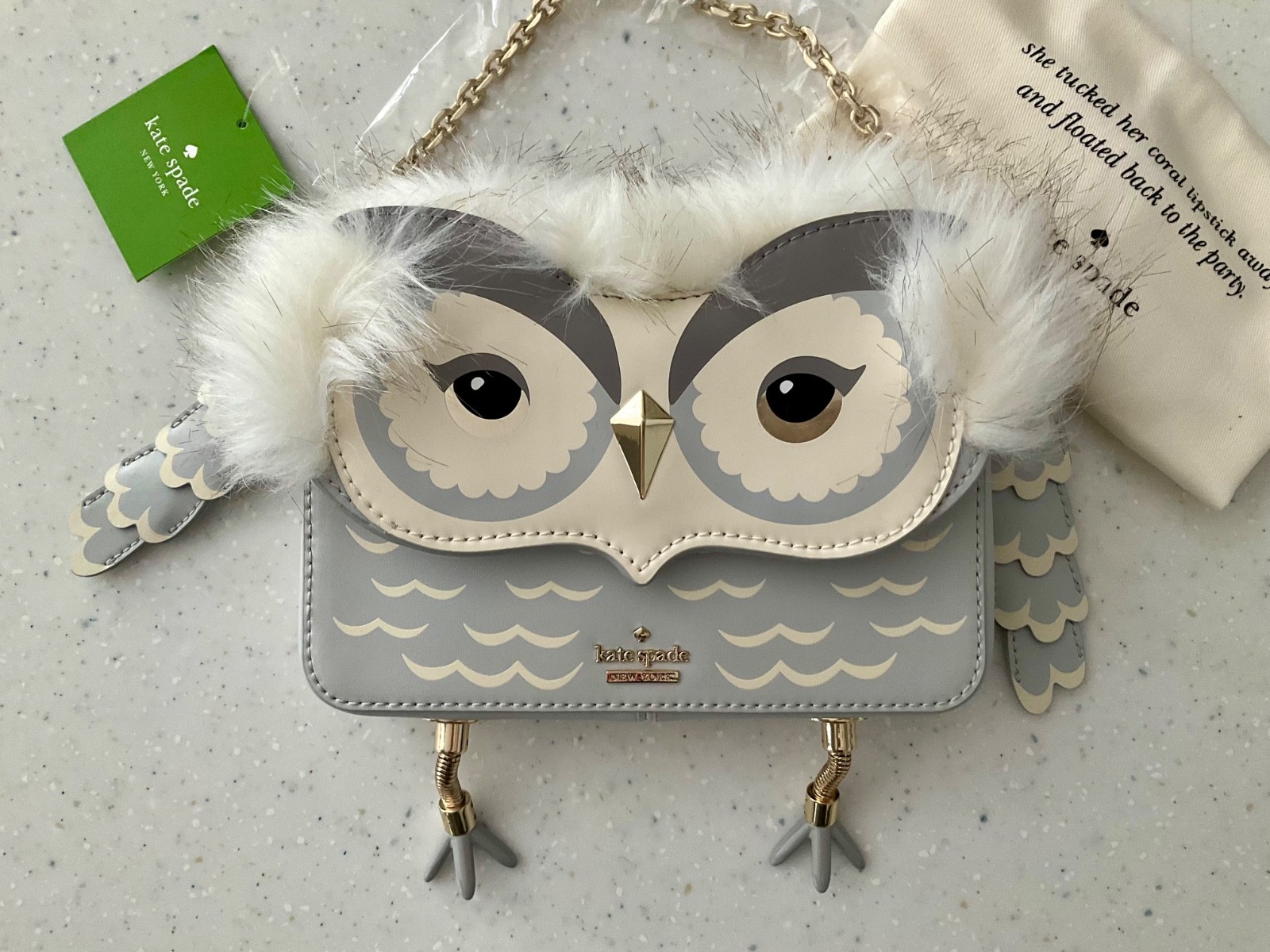 NWT KATE SPADE STAR BRIGHT OWL JOCELYN CLUTCH BAG Original Packaging