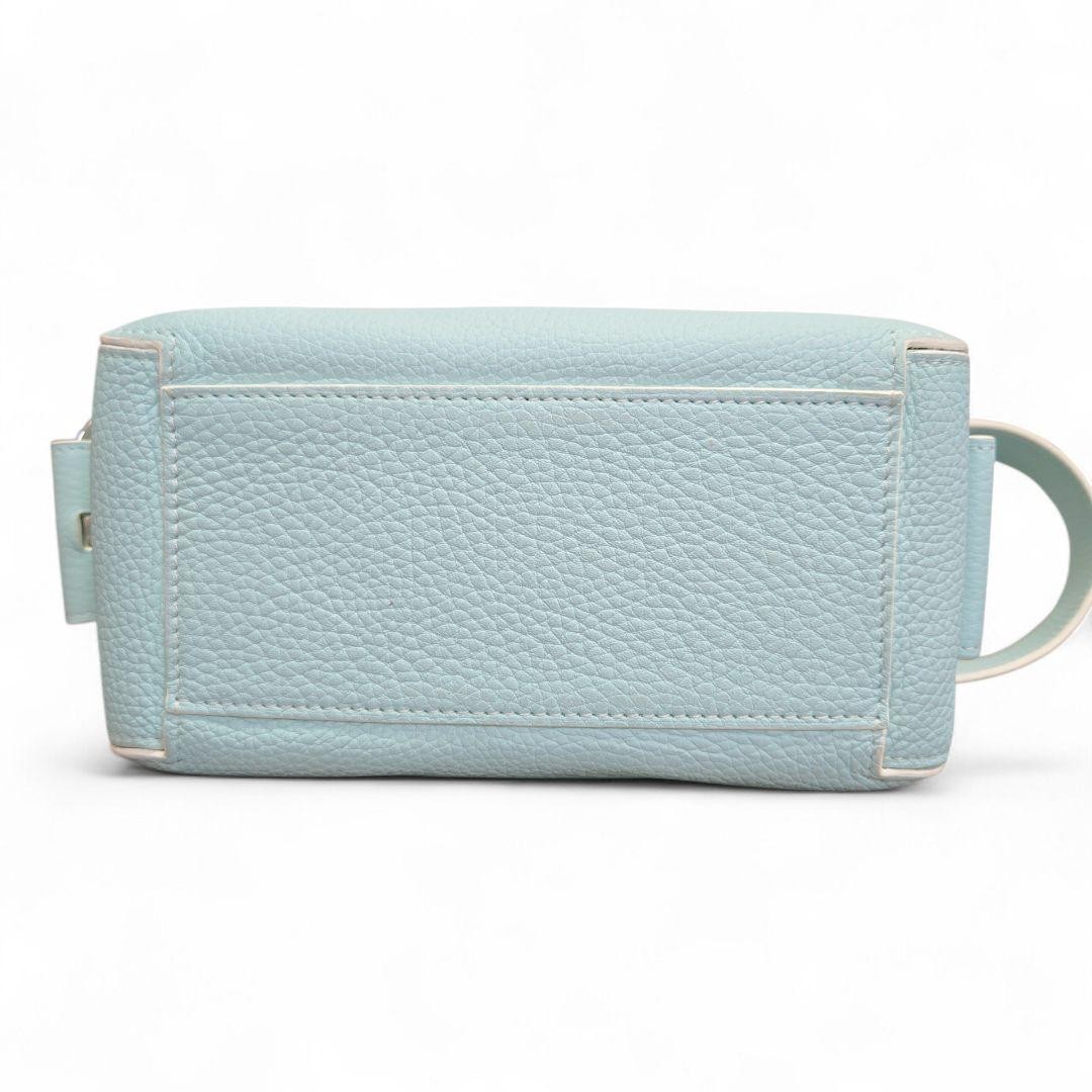 [Extremely Good Condition] DELVAUX Cool Box Mini Leather Handbag Blue