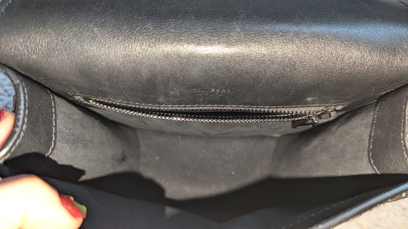 Tom Ford Black Tara Mini with Silver Calf Hair