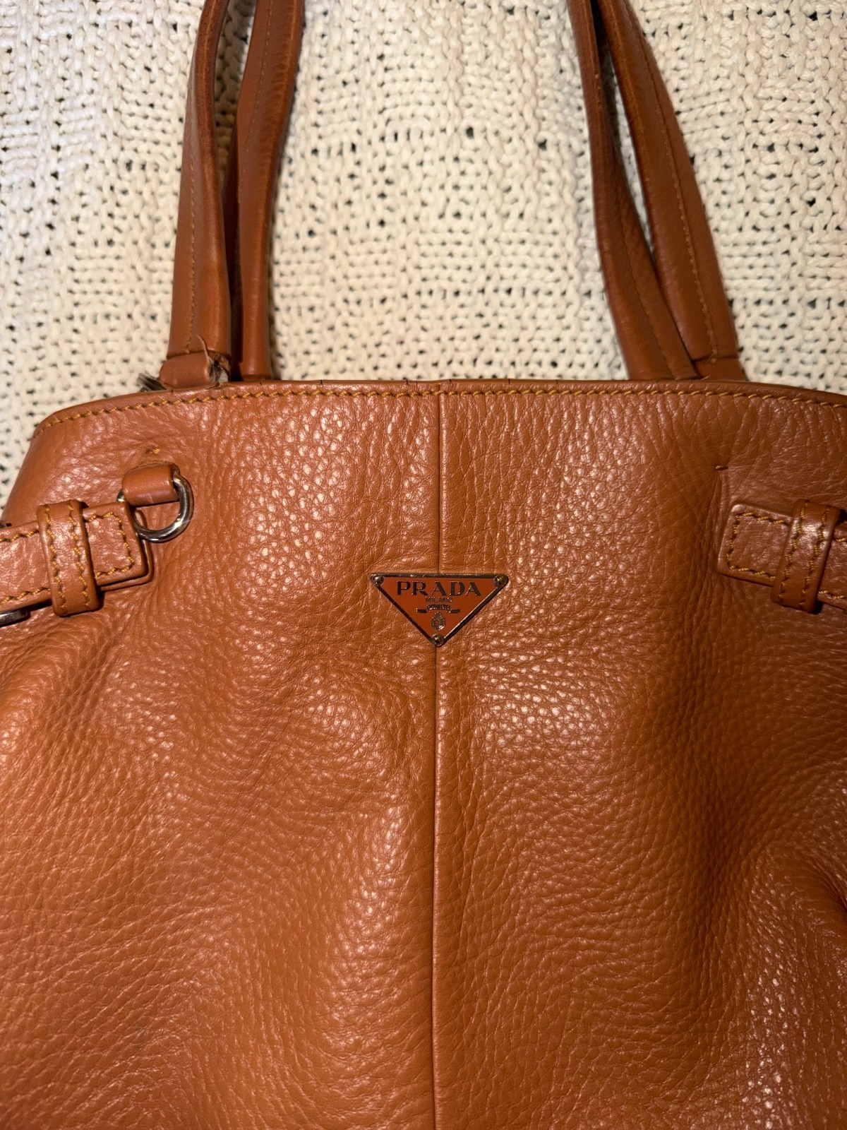 Authentic Prada Vitello Daino Leather Tote Bag (c. ’09 – ’11) w/Auth Card