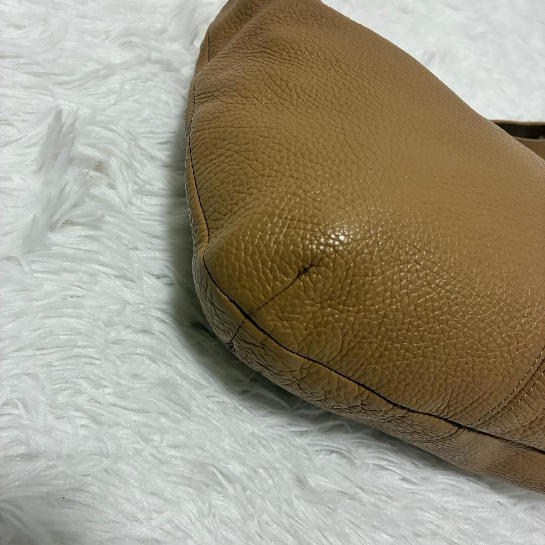 Furla Half Moon Crossbody Shoulder Bag Camel Brown Leather Japan 0610337