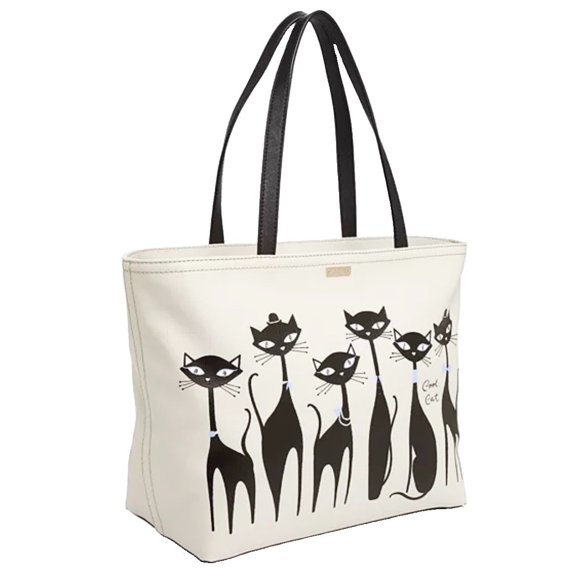 Kate Spade New York Jazz Things Up Cool Cat Francis Tote Bag Purse Retired Rare