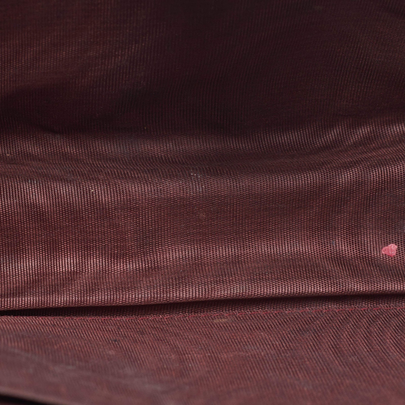 Salvatore Ferragamo Miss Vara Burgundy Patent Leather Chain Clutch