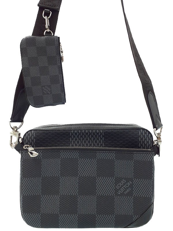 Louis Vuitton Damier Graphite 3D Trio Messenger N50017 Canvas Black #TB2560