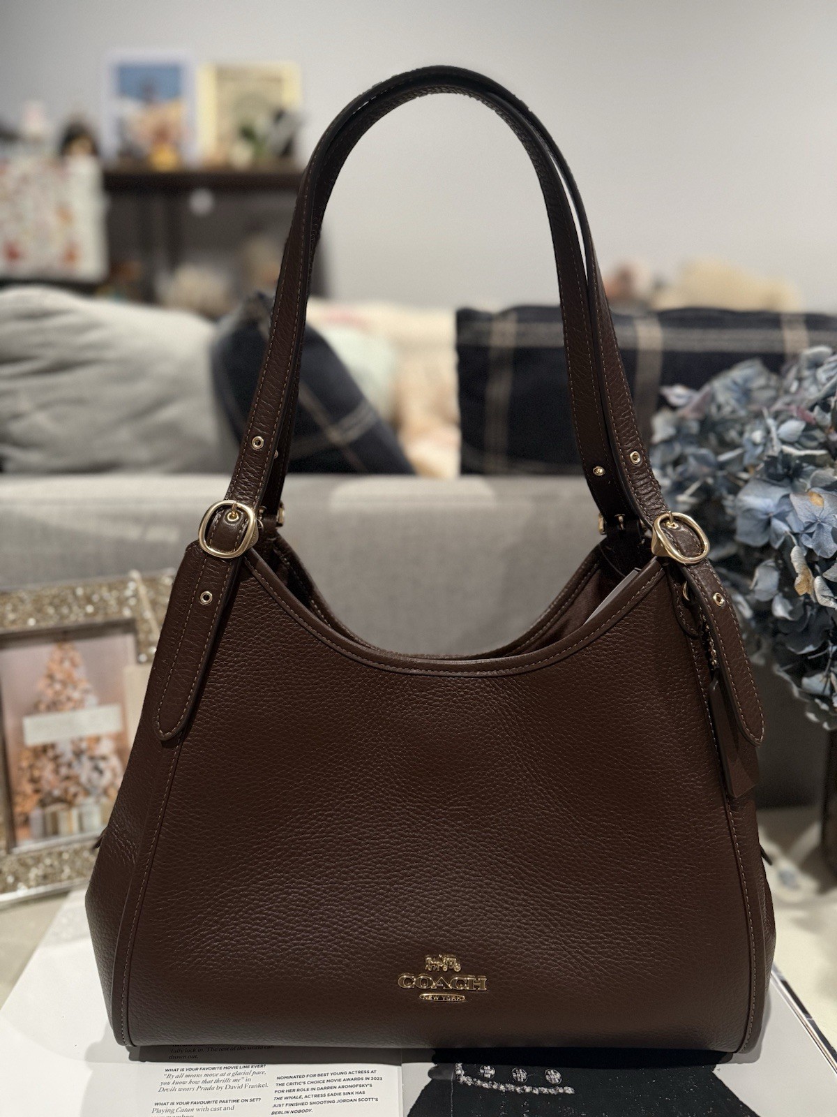 Coach CAQ86 Erin Shoulder Bag Maple NWT