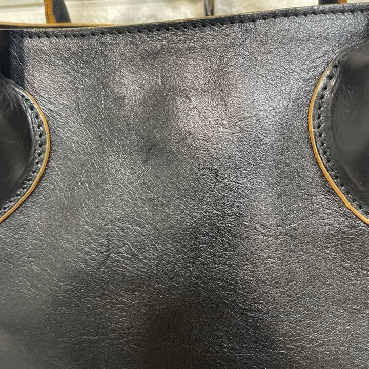 Furla Genuine Leather Tote Bag Black Made in Italy Double Handle 30cm 27cm