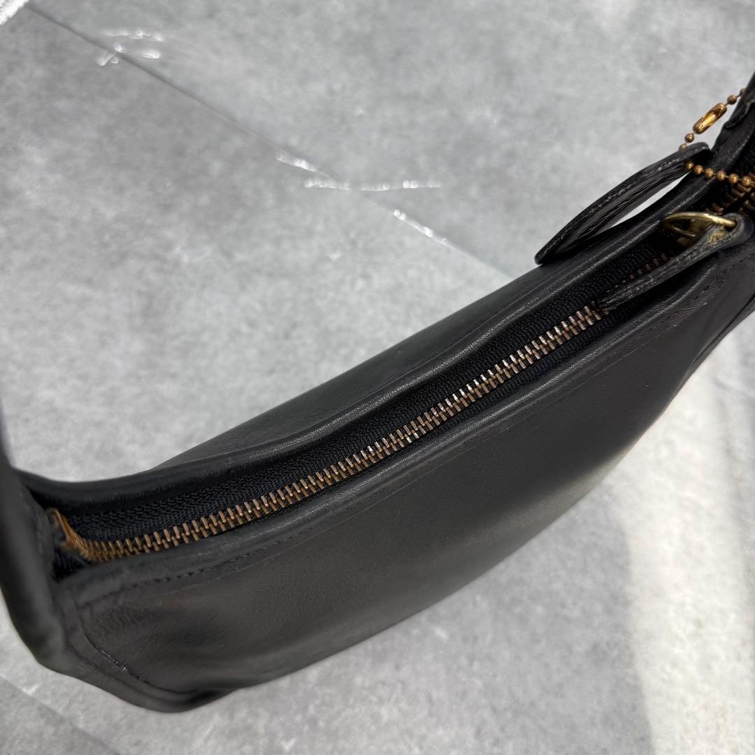 Coach Old Coach 9020 Ergo Shoulder Bag Leather Black Vintage Authentic