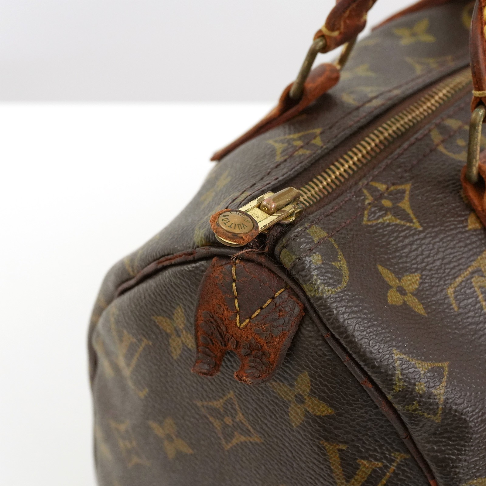 LOUIS VUITTON LV Monogram Speedy 25 M41528 Hand Bag TH0093 WZLU Auth #57805A