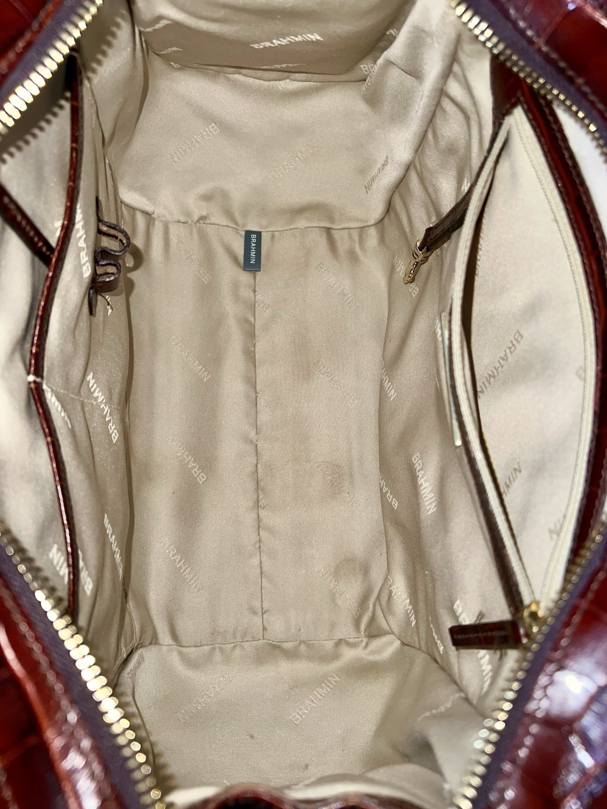 RARE, HTF, NWOT Brahmin Arden Cognac Trance Leather Satchel+ NWT Ady Wallet