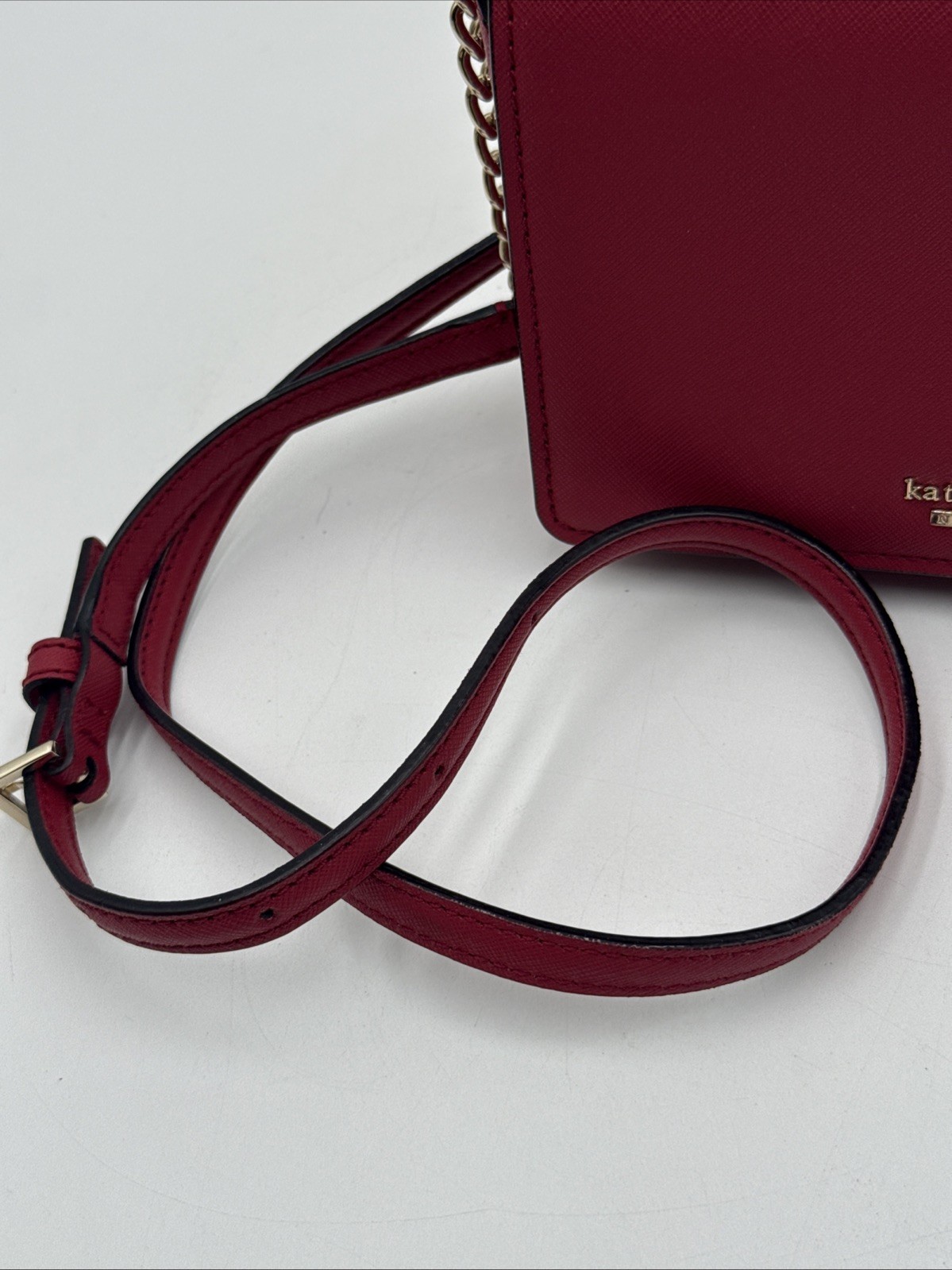Kate Spade Red New York Rosso Cameron Street Saffiano Hope Crossbody Purse Bag