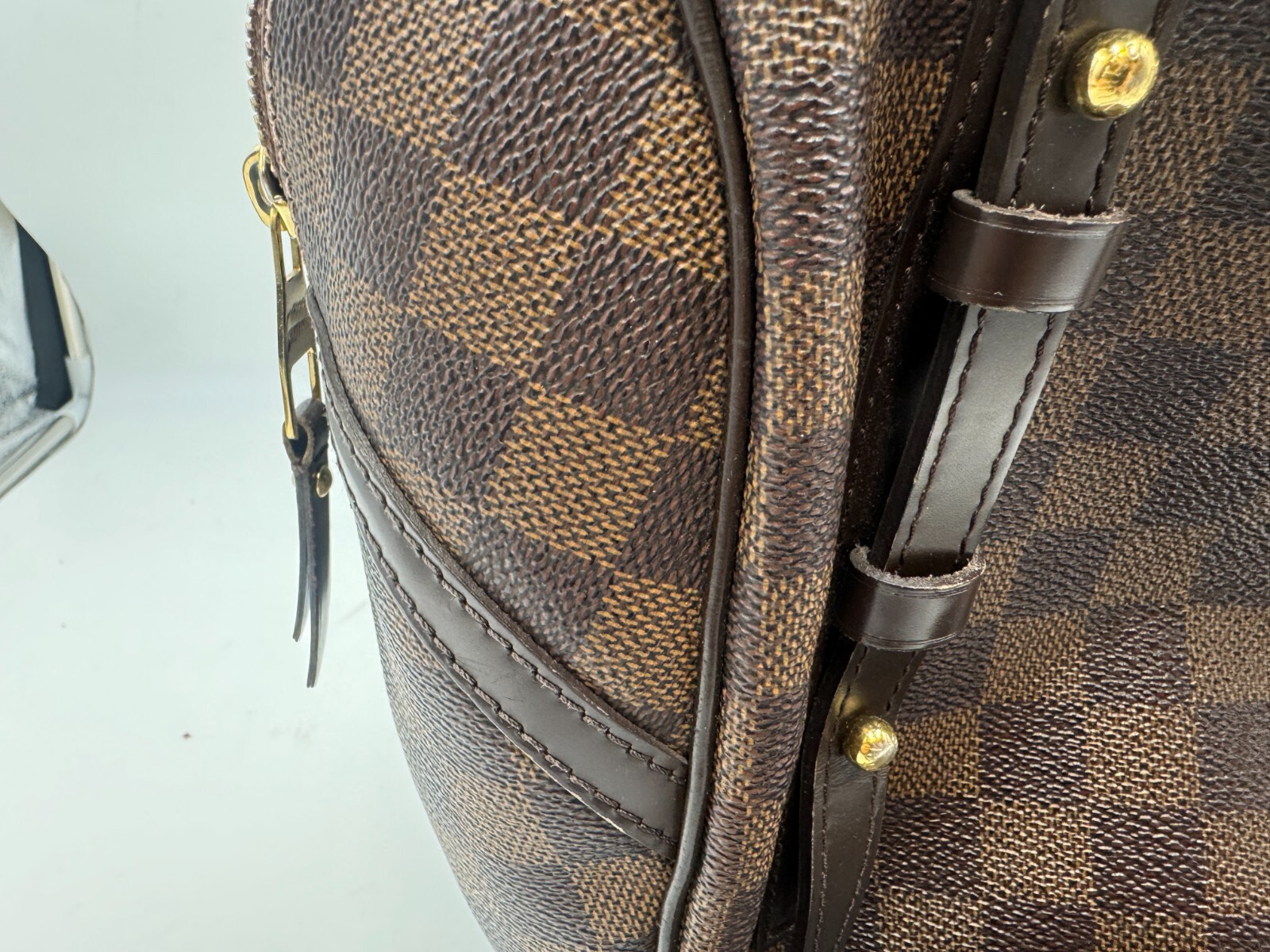 Auth Louis Vuitton Damier Rivington GM Shoulder Bag Hand Bag Ebene N41158 JP