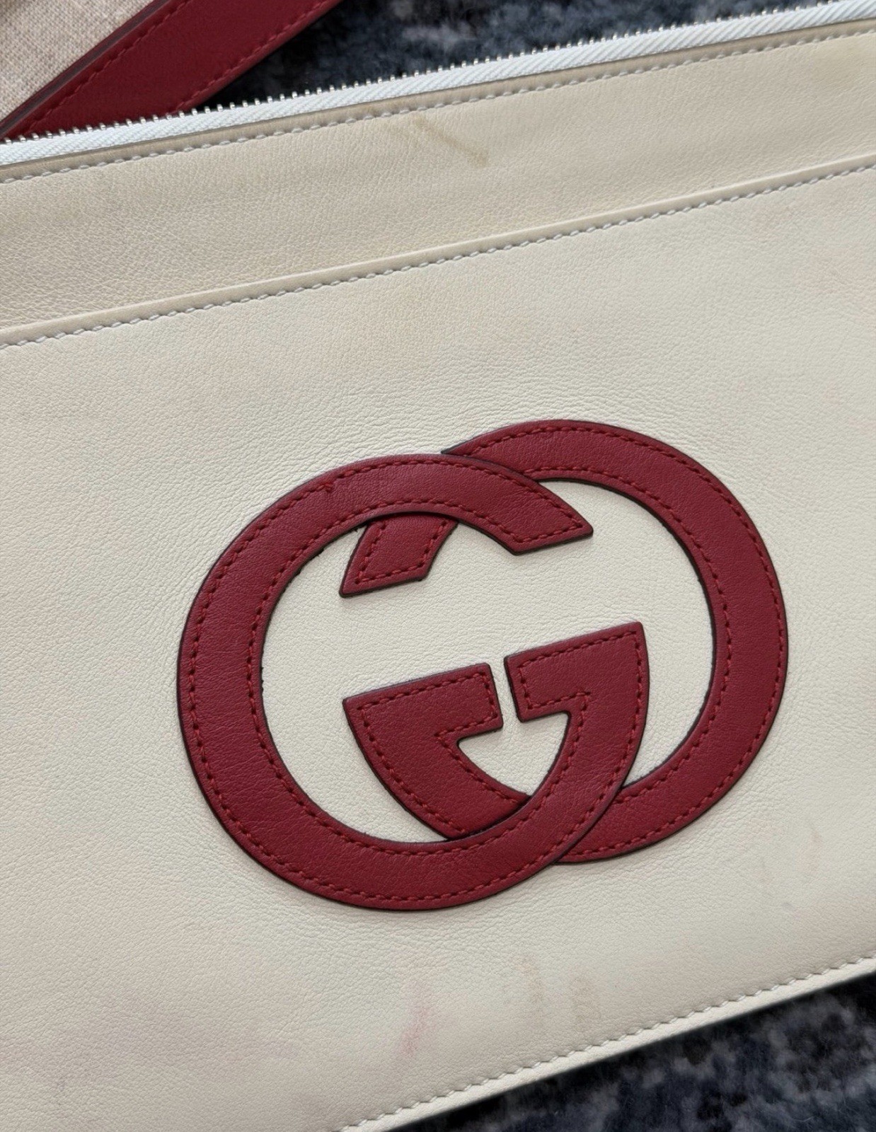 Gucci Vitello Eclipse Interlocking G Wristlet Pouch