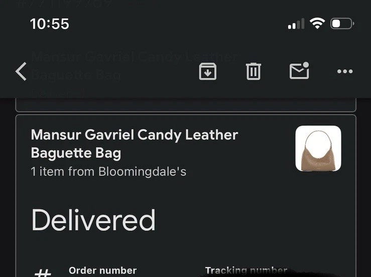 AUTH Mansur Gavriel Candy Baguette In Anise
