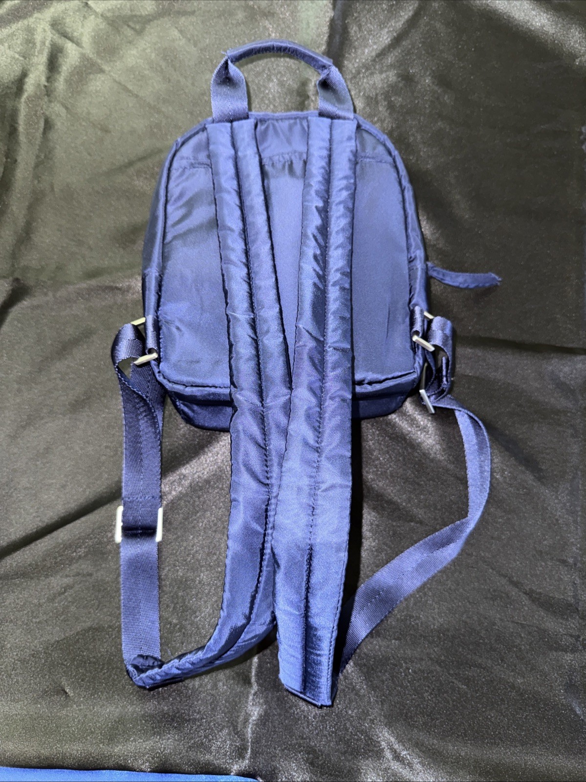 Vera Bradley Mini Nylon Backpack BANBURY Navy 8.75” x 7 x 4.5”