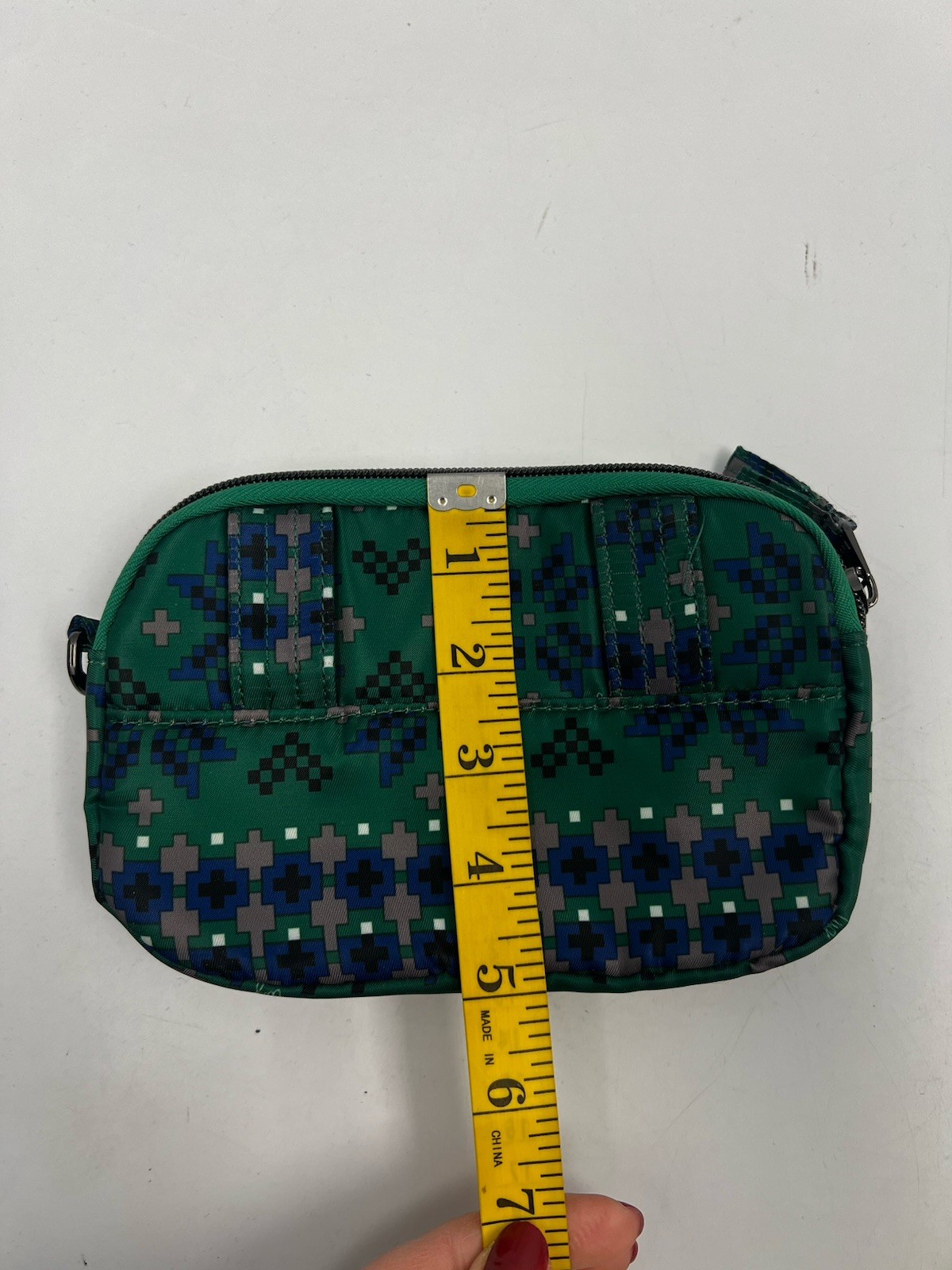 Lug Coupe Convertible Pouch Bag FAIR ISLE GREEN No Strap