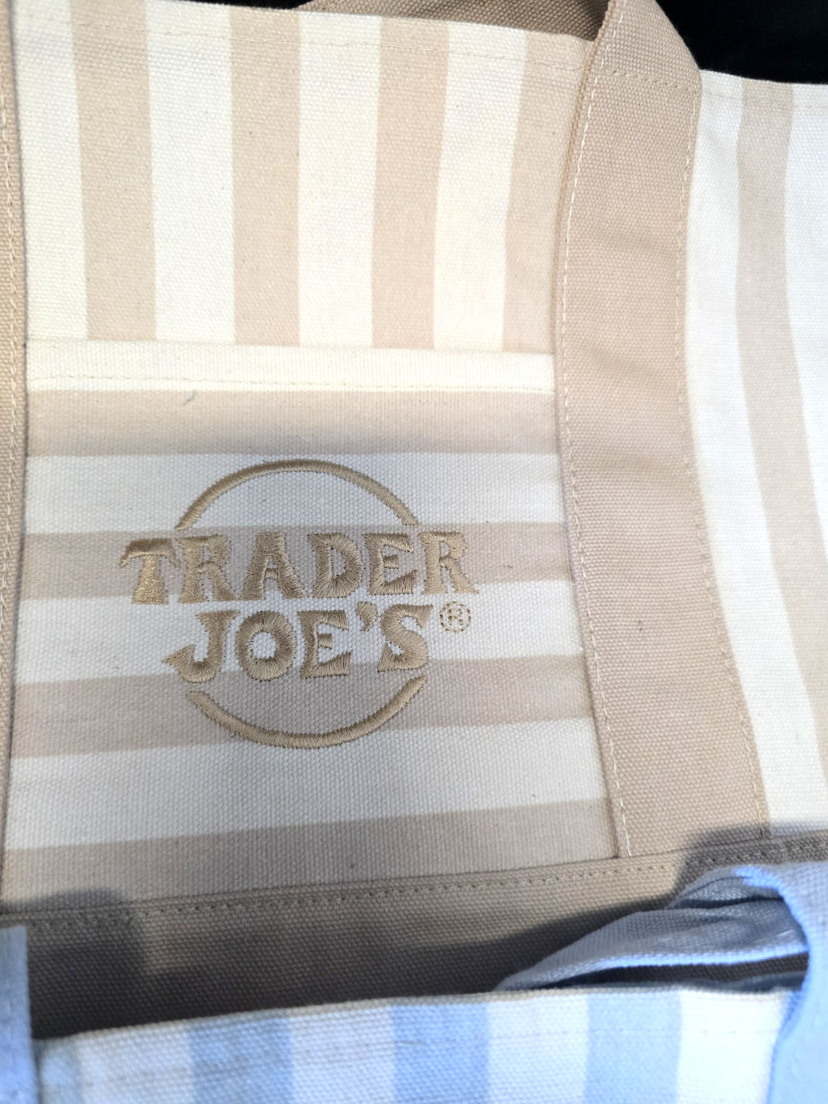 Trader Joe’s Pastel Striped Mini Canvas Tote Bag Set – New With Tags