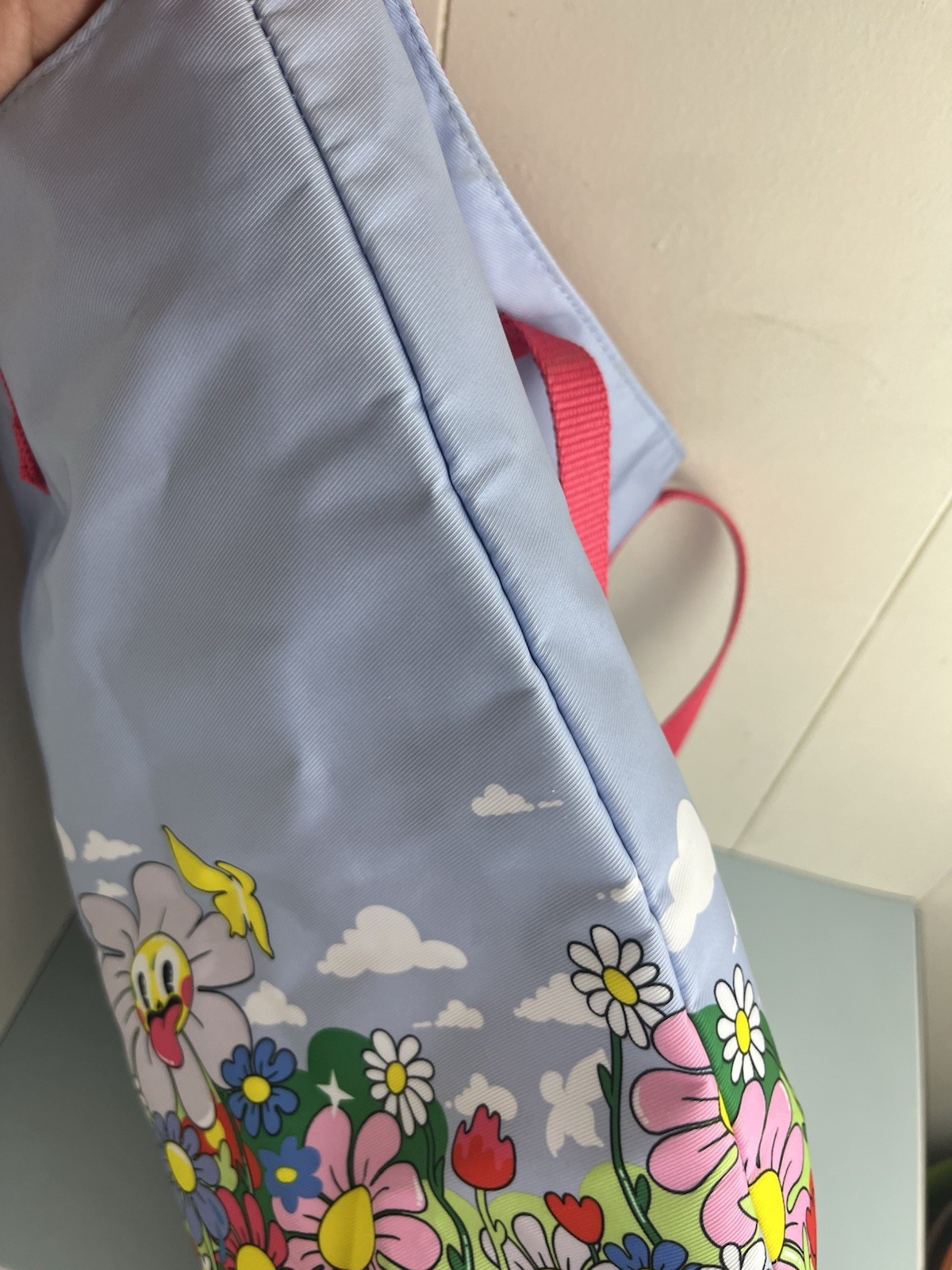 ESTEE LAUDER Hattie Stewart Style Recycled Fabric Floral Tote Beach Bag EUC