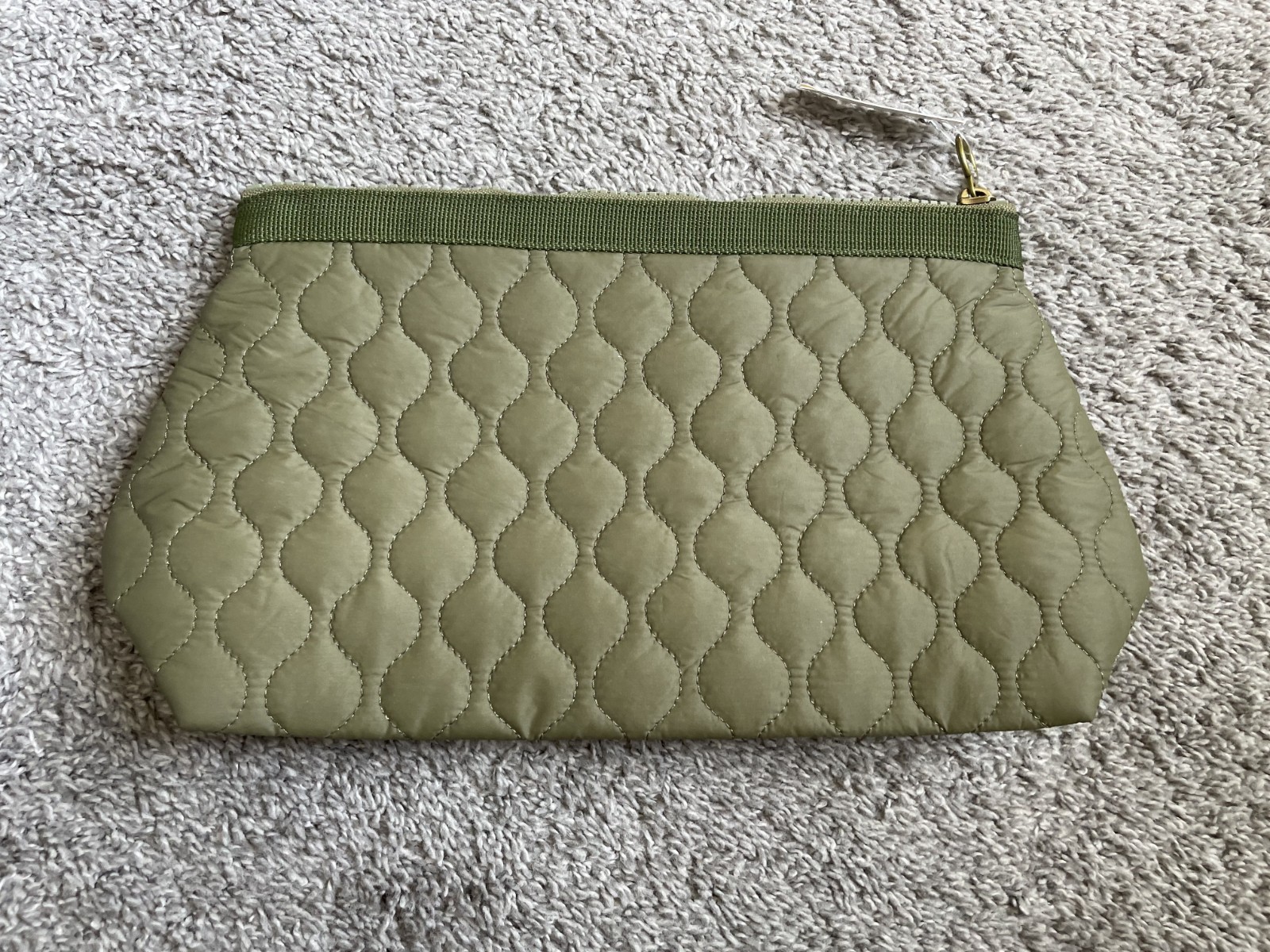 NWT Madewell MWL (Re)sourced Ripstop Nylon Zip Pouch in tundra