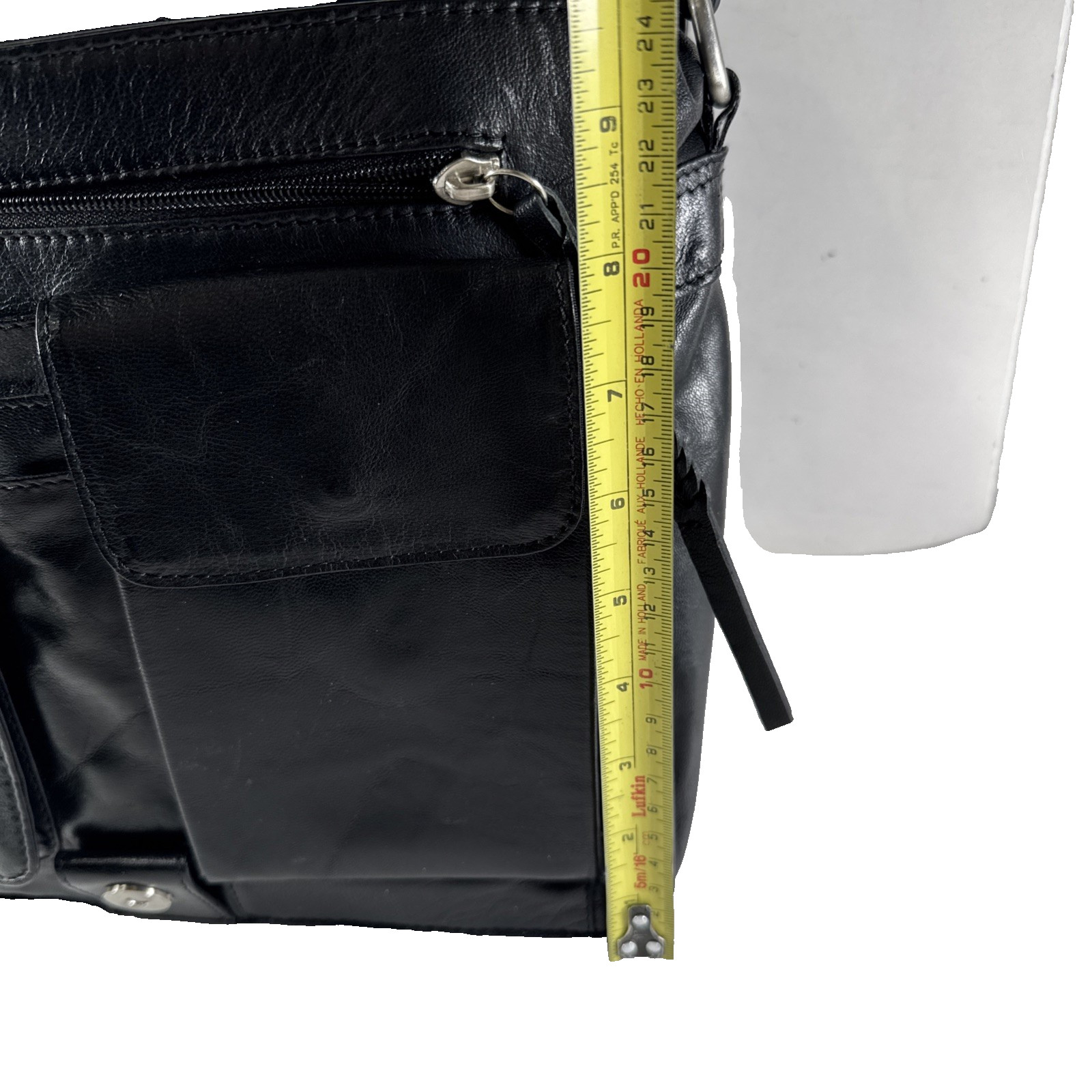 Artisan NY Black Crossbody Lg Bag Purse Fits Small Tablet Made In India
