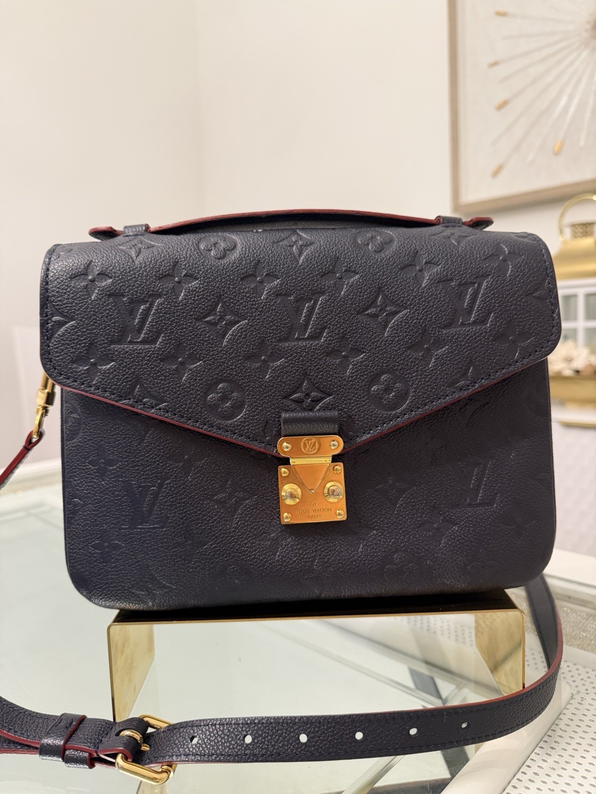 LOUIS VUITTON Empreinte Pouchette Metis Marine Rouge AUTHENTIC