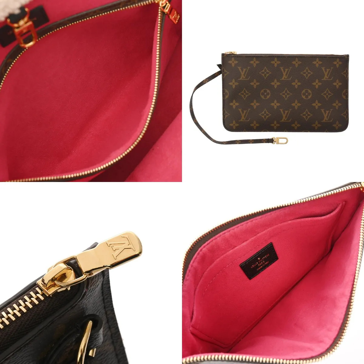 Louis Vuitton Neverfull MM M56960 Tote Bag Calfskin / Shearling Black #WB1617