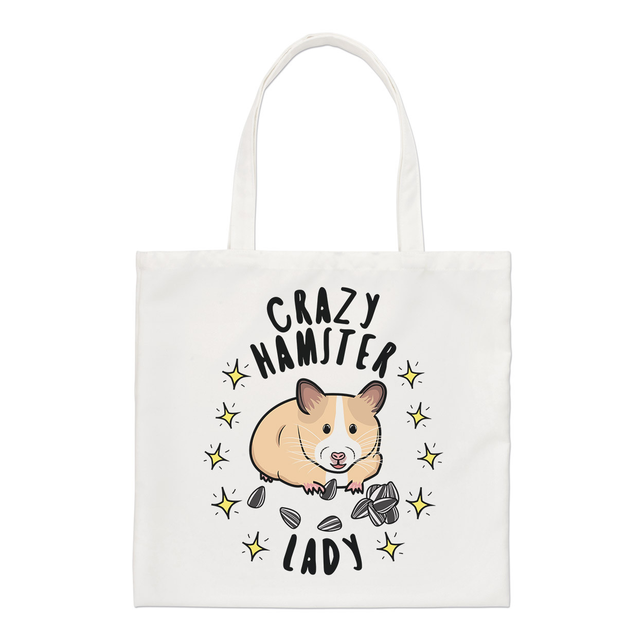 Crazy Hamster Lady Stars Regular Tote Bag Funny Animal Pet Shoulder