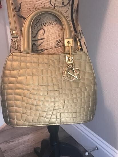 Taichini Gold tone Tote Shoulder Bag
