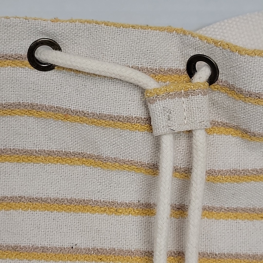 Roxy Linen Cotton Yellow & White Stripe Boho Clinch Top Shoulder Bag Purse