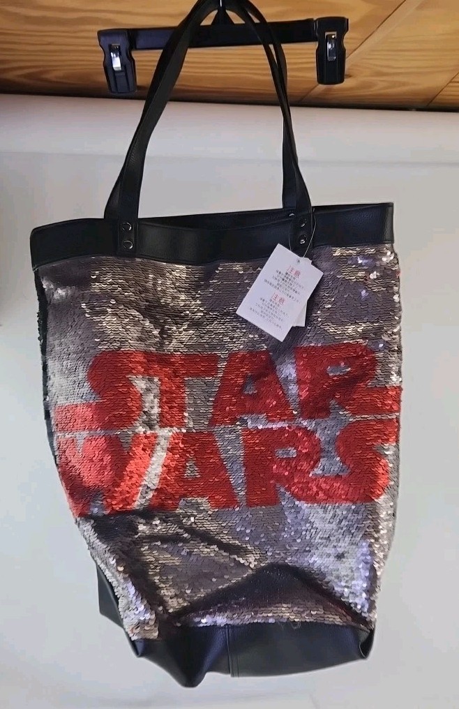 Star Wars Tote Bag Reversible Mermaid Sequin Lined Disney Parks Collectible NWT
