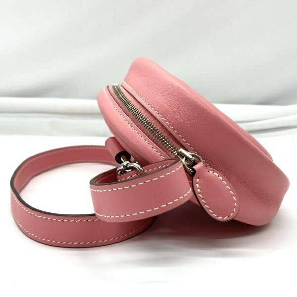 Hermes In The Loop Crossbody Shoulder Bag Pink Swift Leather W7.3xH5.7xD0.8in 99
