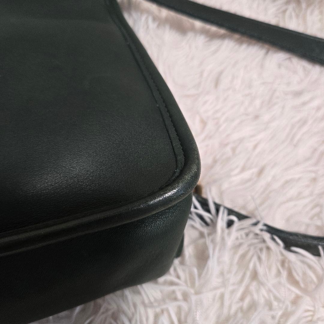 Coach Willis Green Leather Turn Lock 2Way Shoulder Bag 10.6in M87612 #2861