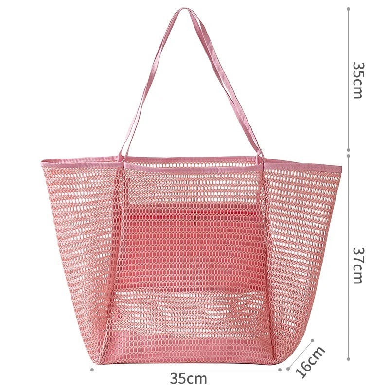 Beach Seaside Pool Tote Bag Reusable Striped Carry Pouch for Girl Women Ladies