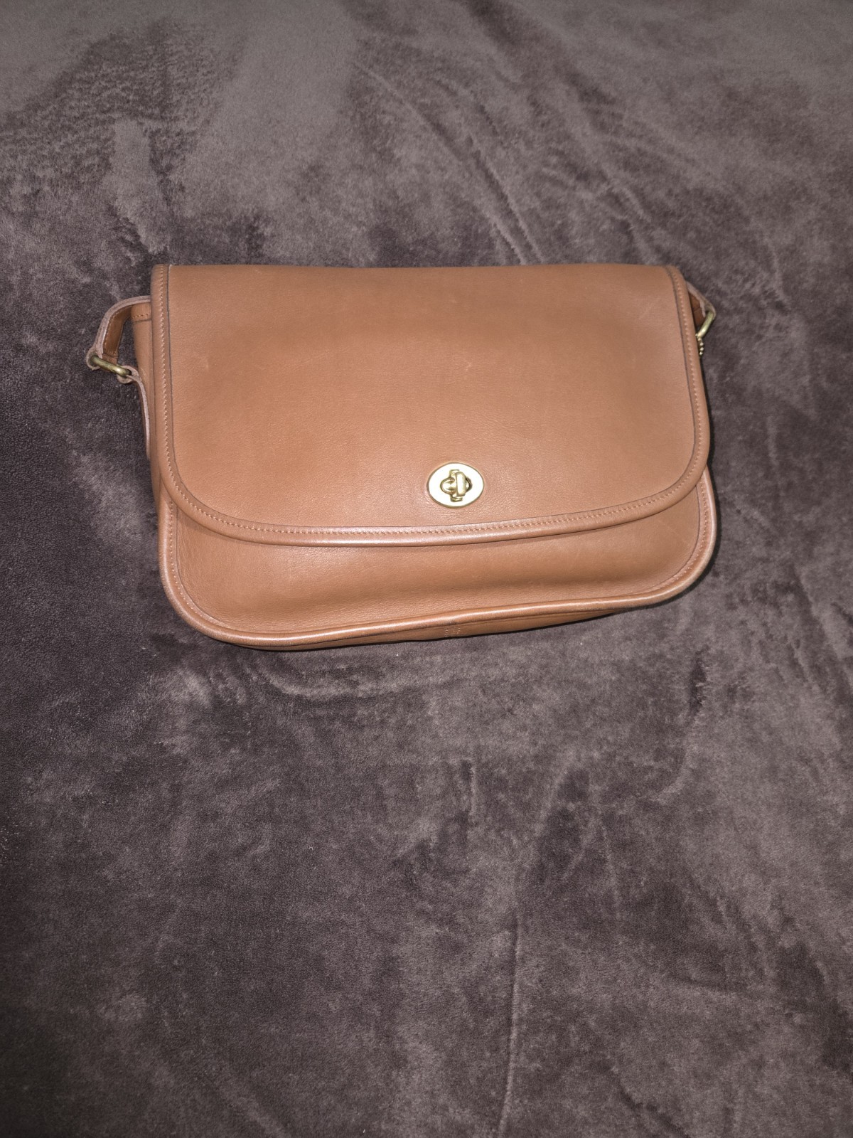 Vintage COACH 9790 Brown Leather Shoulder Crossbody Bag USA Made Used