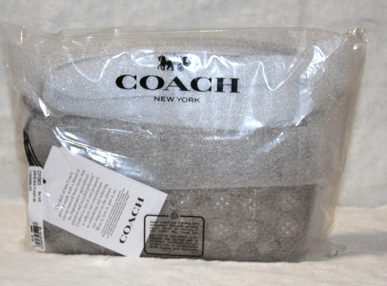NWT COACH Plaza Bag Shoulder Bag Crystal Signature Jacquard Purse Handbag