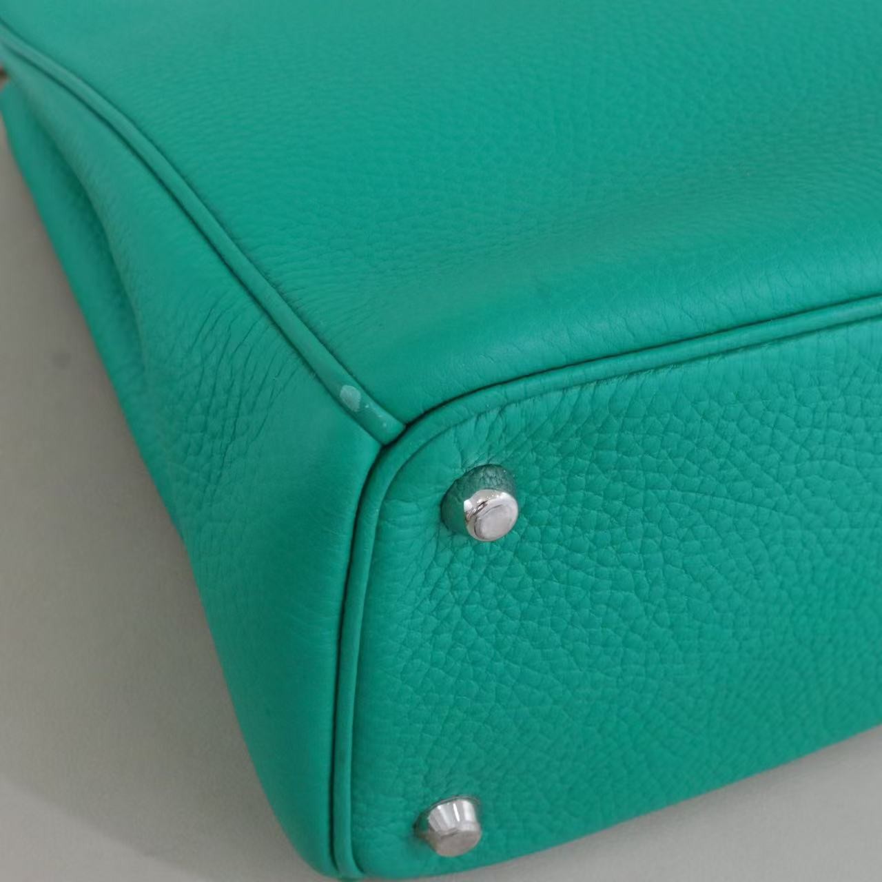 Dior Diorissimo medium Handbag Crossbody Emerald Green Pebble Calfskin Silver