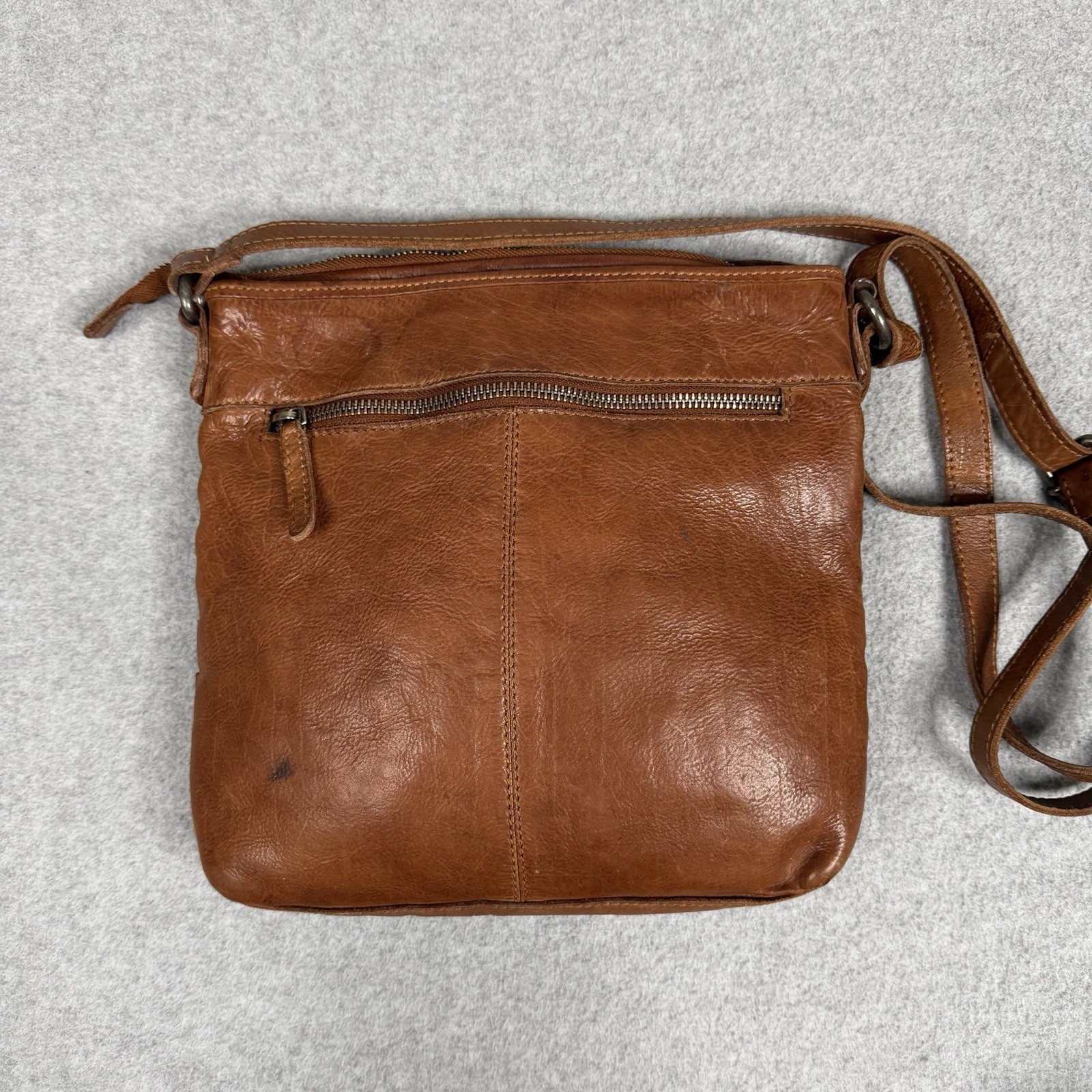 Vilenca Holland Genuine Leather Basket Weave Adjustable Crossbody Bag Wallet