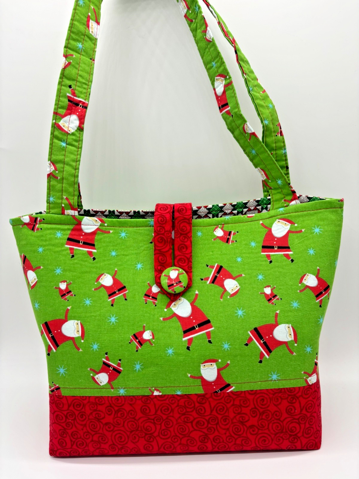 Christmas Santa Tote Purse Bag Handmade – NWOT