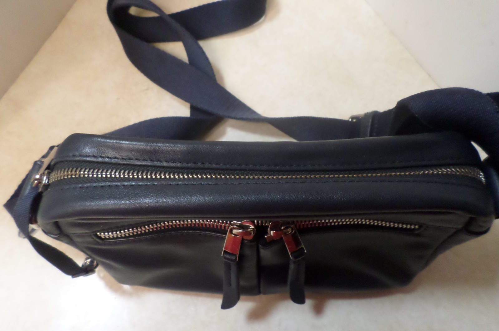 KNOMO London 2-Way Crossbody Bag Navy Blue