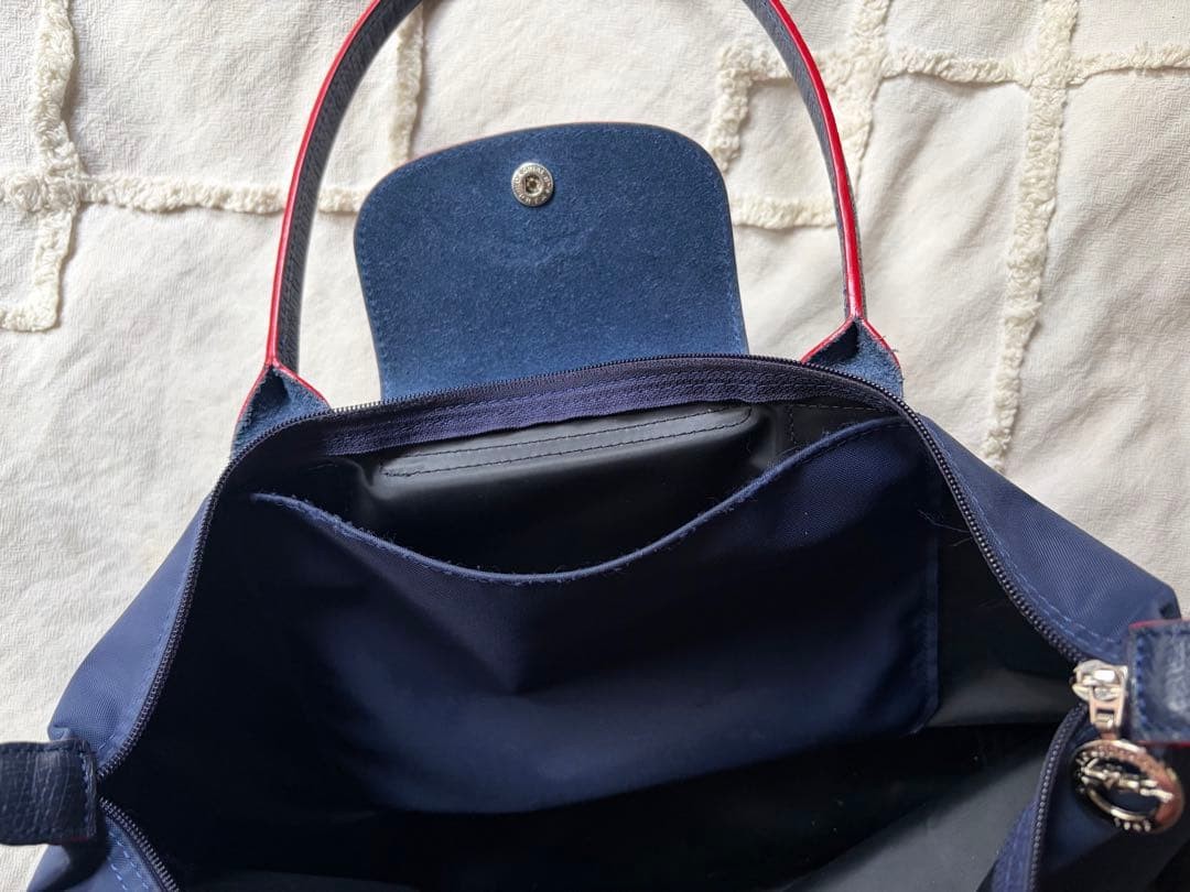 Longchamp Navy Tote Bag 10×16.5×6.3 inch Used