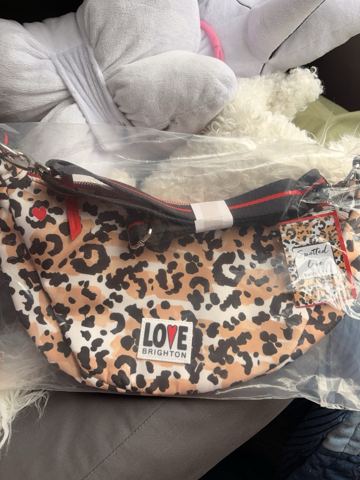 Brighton Leopard Print Spotted Love Swing Bag Shoulder Bag New + Tag