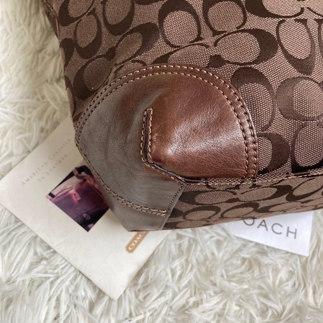 COACH Duffle Bag Bucket Type 2way Brown