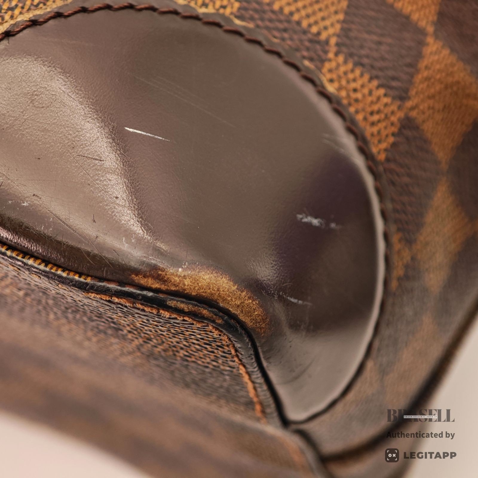 LOUIS VUITTON Damier Ebene Hampstead MM N51204 Tote Bag Brown【ImportFeeFREE】