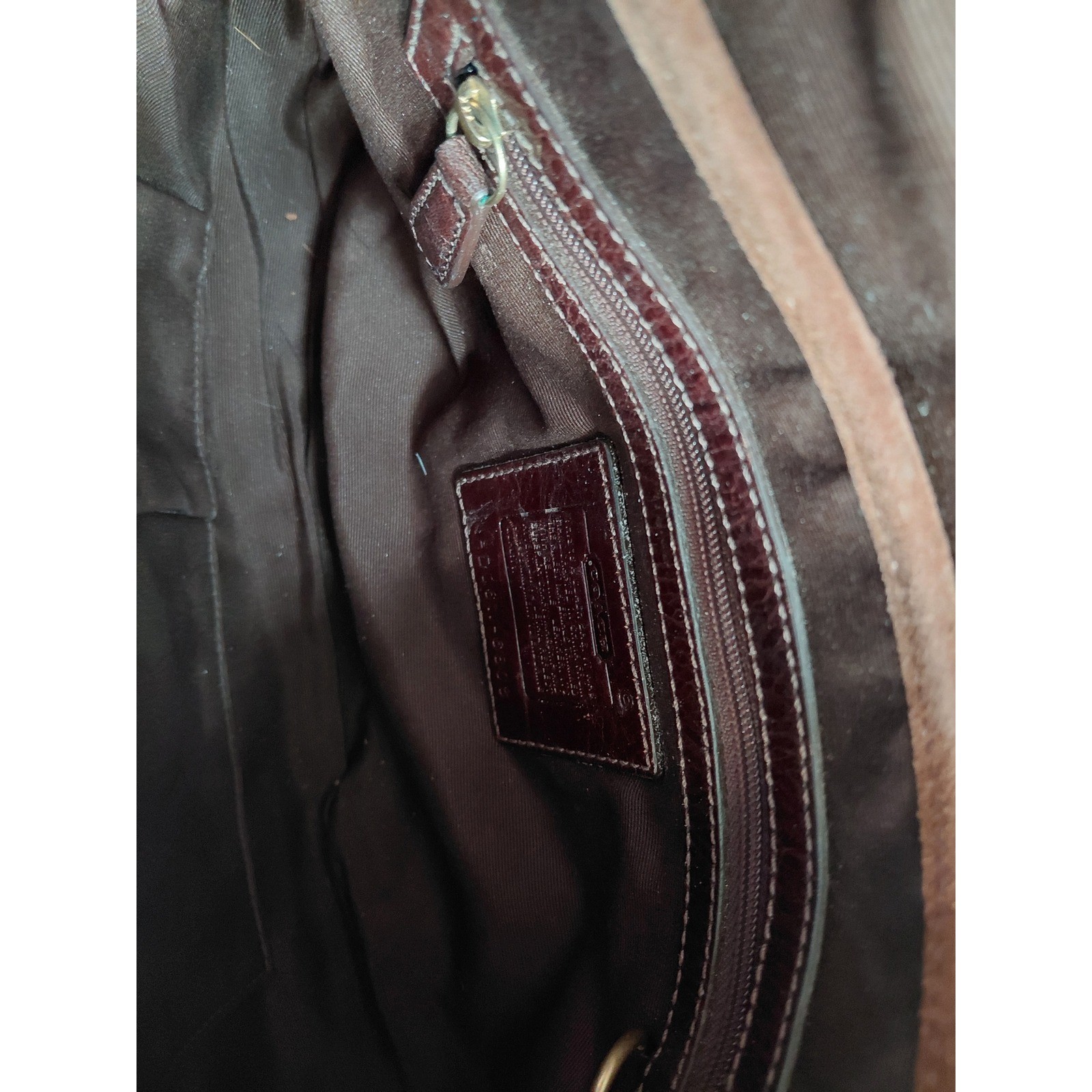 Coach Soho Mini Signature Jacquard Buckle Flap Hobo Bag Brown 6808
