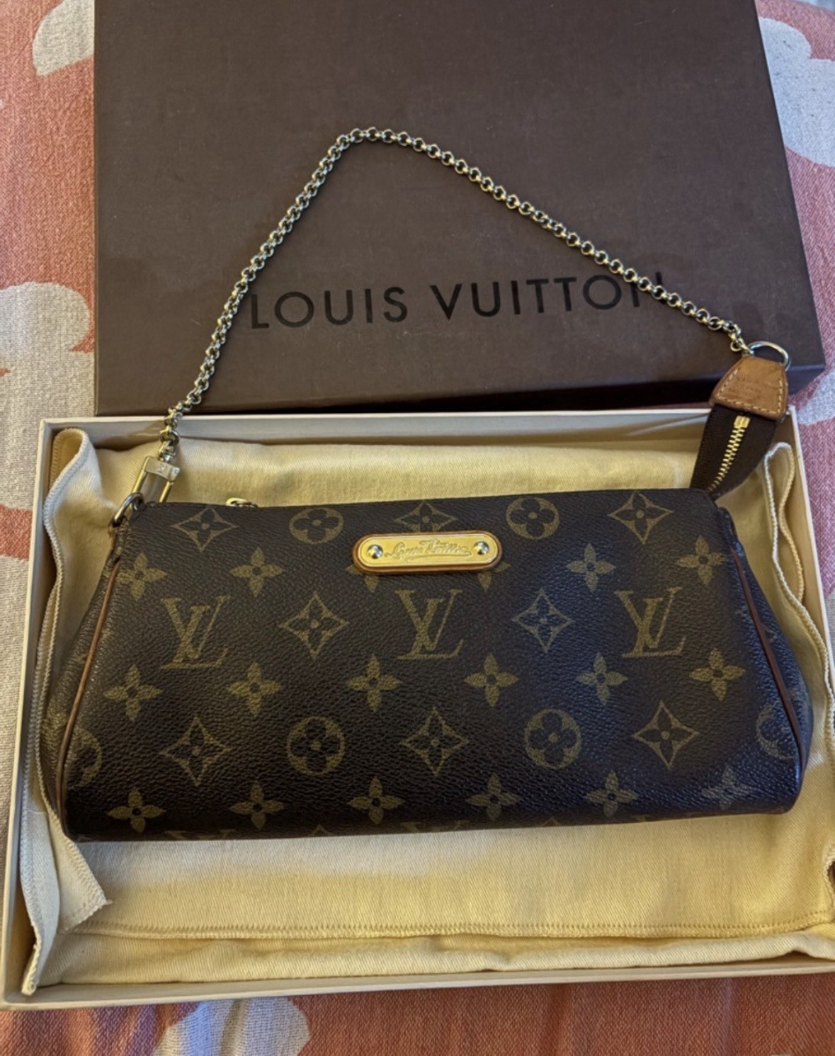 Louis Vuitton Eva Crossbody Brown Canvas Coated Monogram