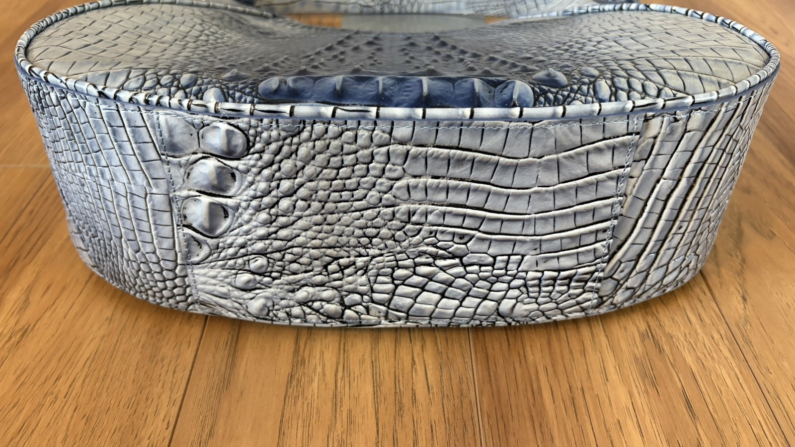 Brahmin Amira Bellbottom Blue Ombre Embossed Melbourne Shoulder Bag