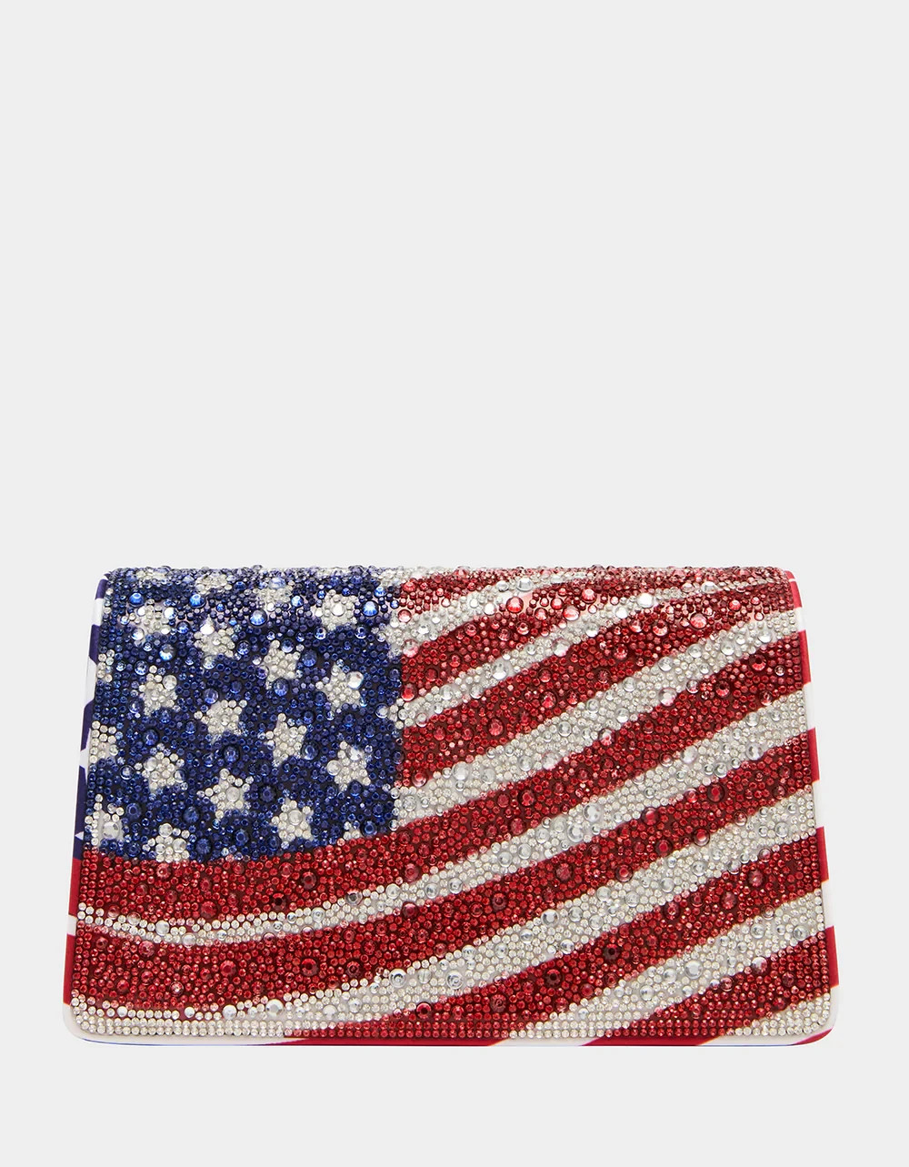 Betsey Johnson Oh My Stars Red White & Blue Rhinestone American Flag Crossbody