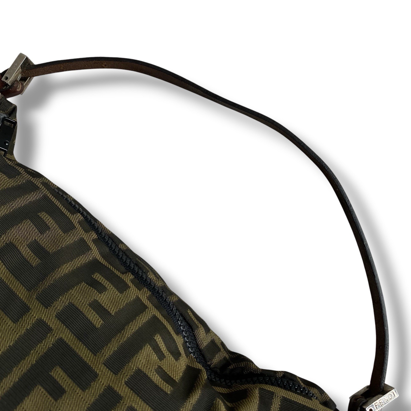 FENDI fendi Zucca FF Handbag One-Shoulder Bag Canvas Brown Logo Vintage y2k